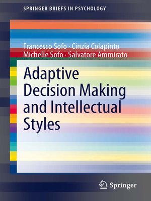 cover image of Adaptive Decision Making and Intellectual Styles